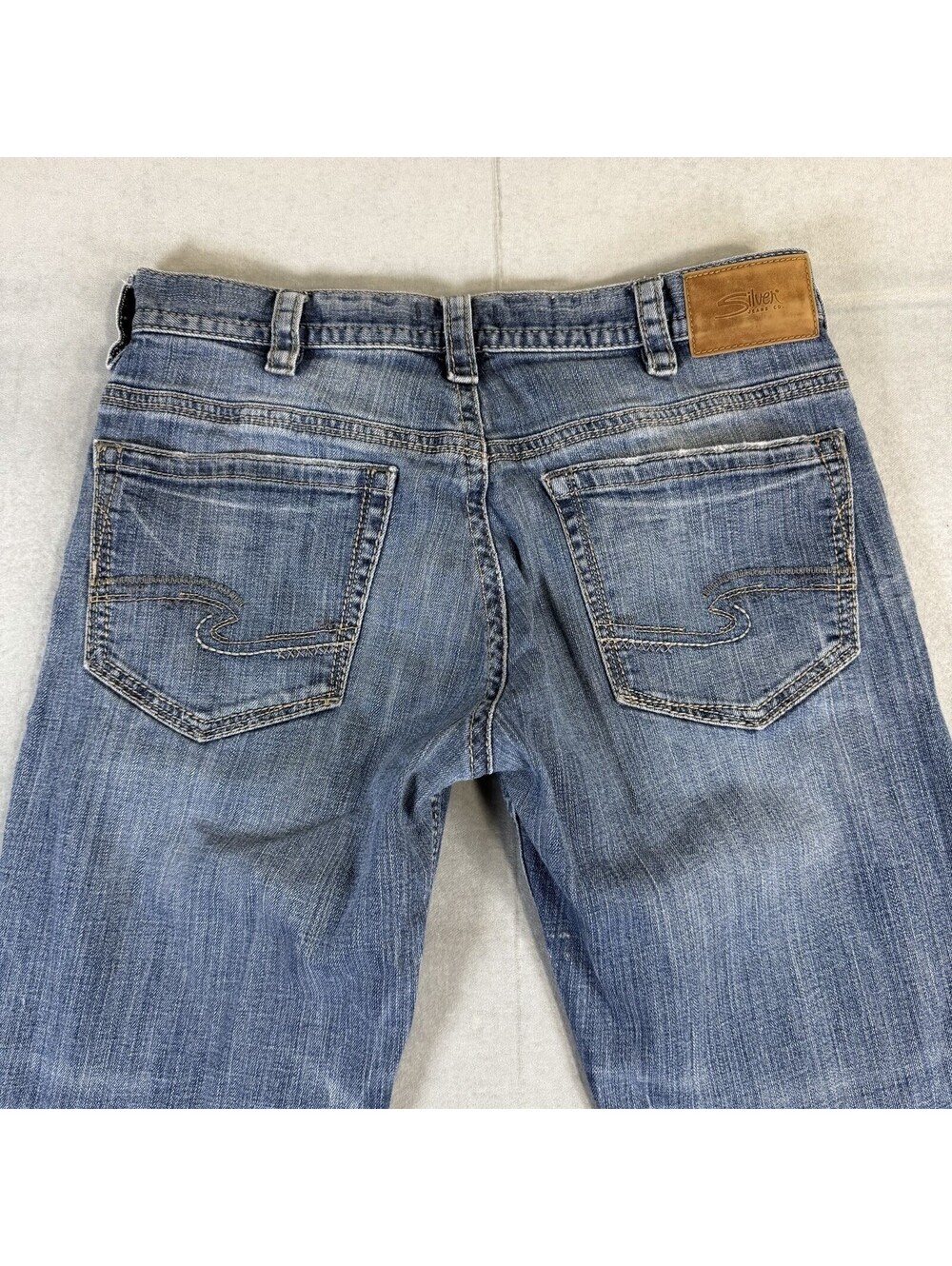 Silver Jeans Gordie Mens 32x32 Blue Bootcut Medium Wash Western Stretch Denim - Picture 4 of 8